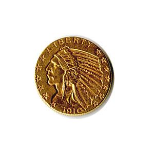 Lot 126: Early Gold Bullion $5 Indian Jewelry Grade