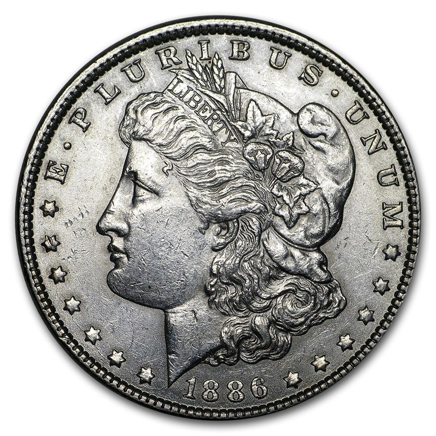 Lot 130: 1886- MS-60+ Morgan Dollar-Non Graded