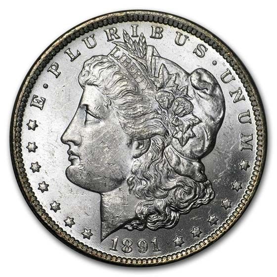 Lot 151: 1891-CC Morgan Dollar Cracked From Roll BU