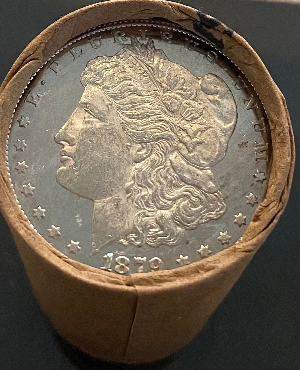 Lot 57: BU $10 Morgan Silver Dollar Roll 1879 & CC Ends