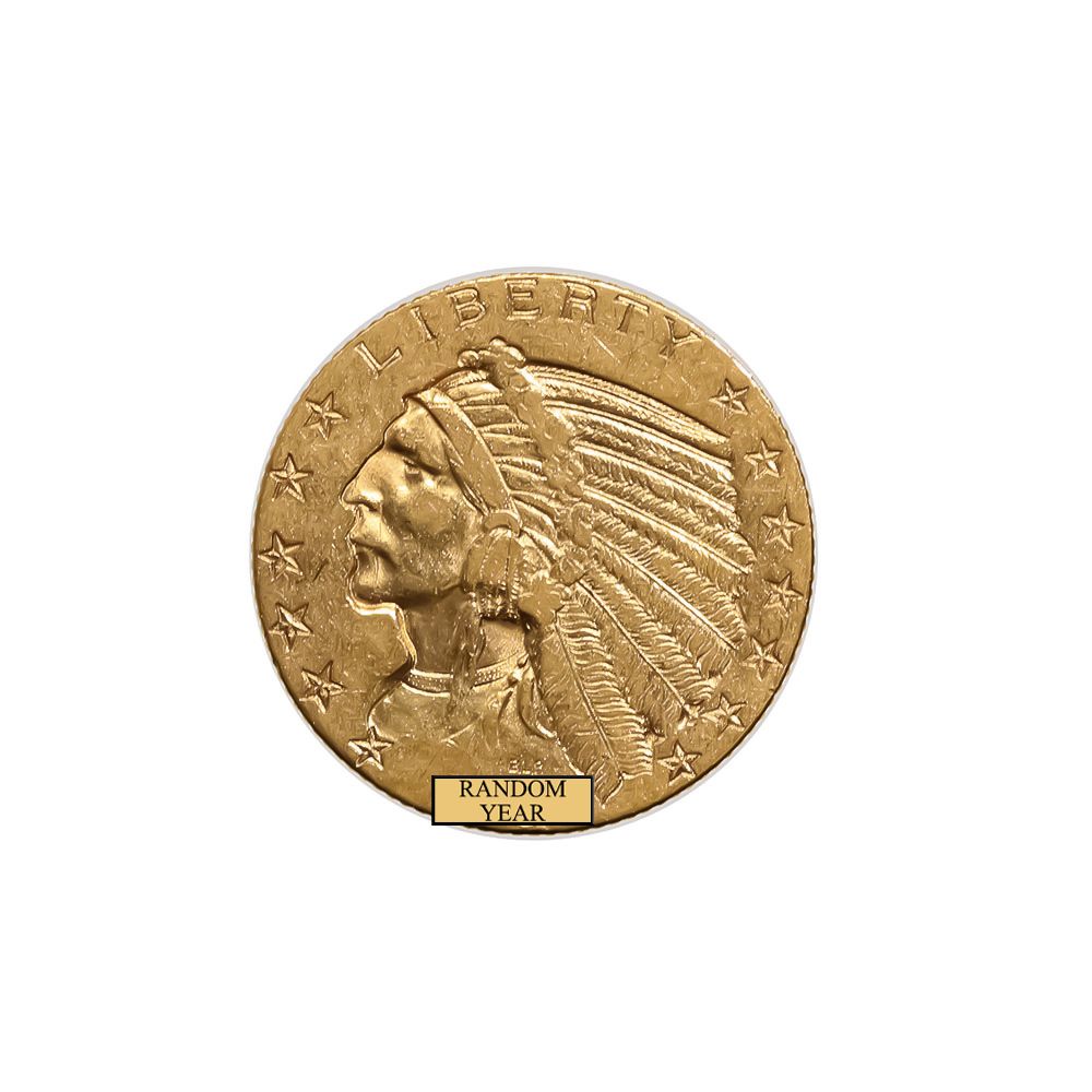 Lot 62: Early Gold Bullion $5 Indian Extra Fine
