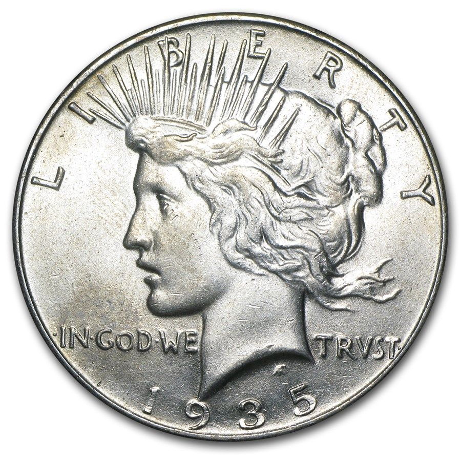 Lot 85: 1935- MS-60+ Peace Dollar-Non Graded