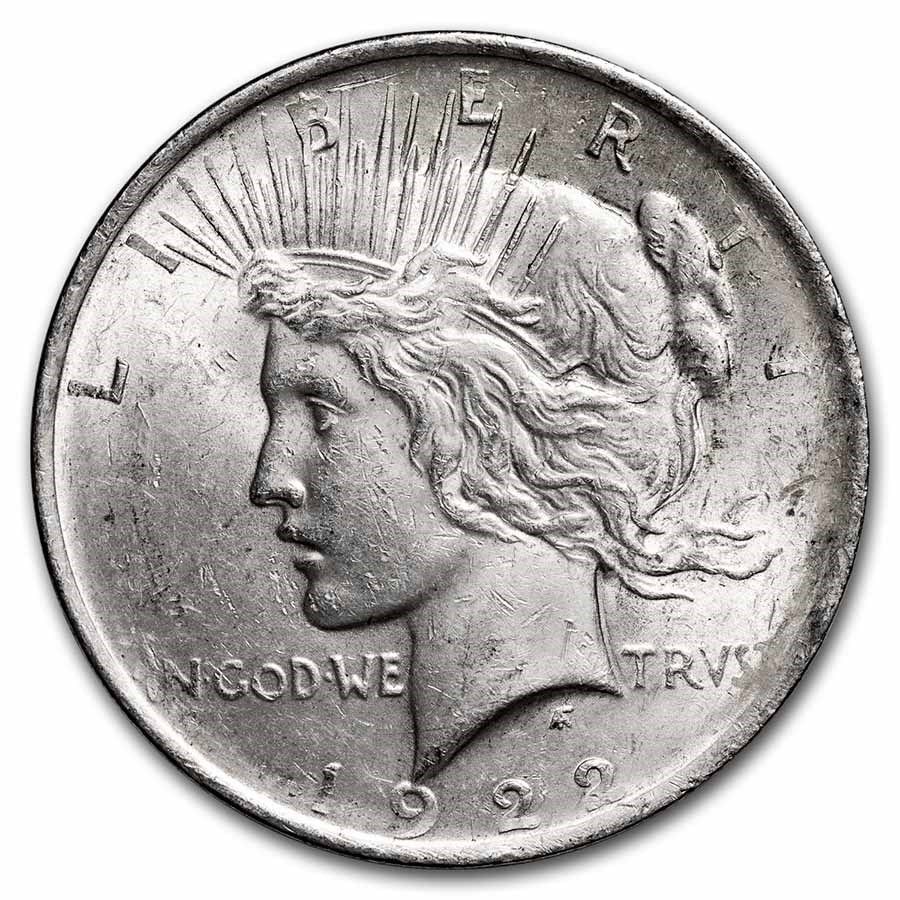 Lot 125: 1922- MS-60+ Peace Dollar-Non Graded