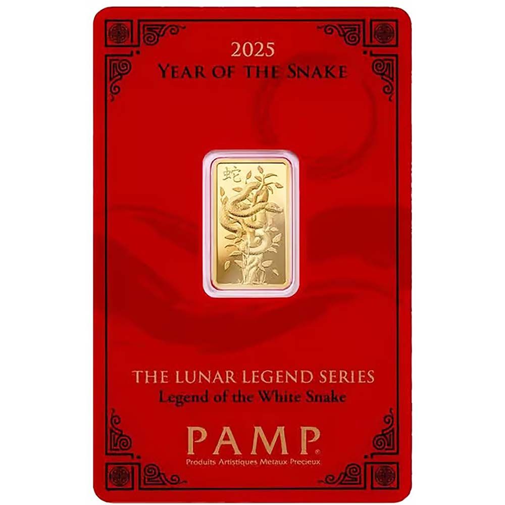 Lot 127: Pamp Suisse 5 Gram Gold--Year of the Snake 2025