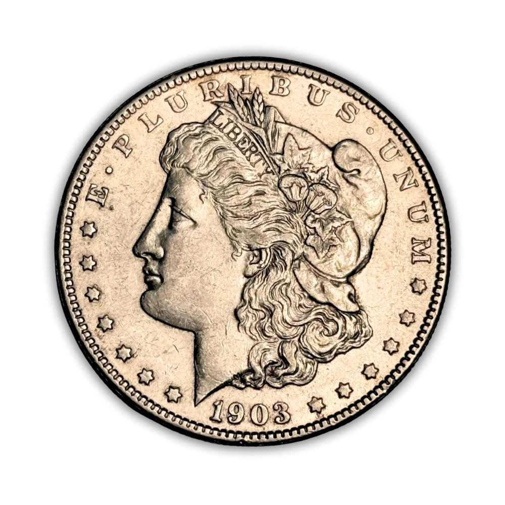 Lot 61: Morgan Silver Dollar Almost Uncirculated 1903-S