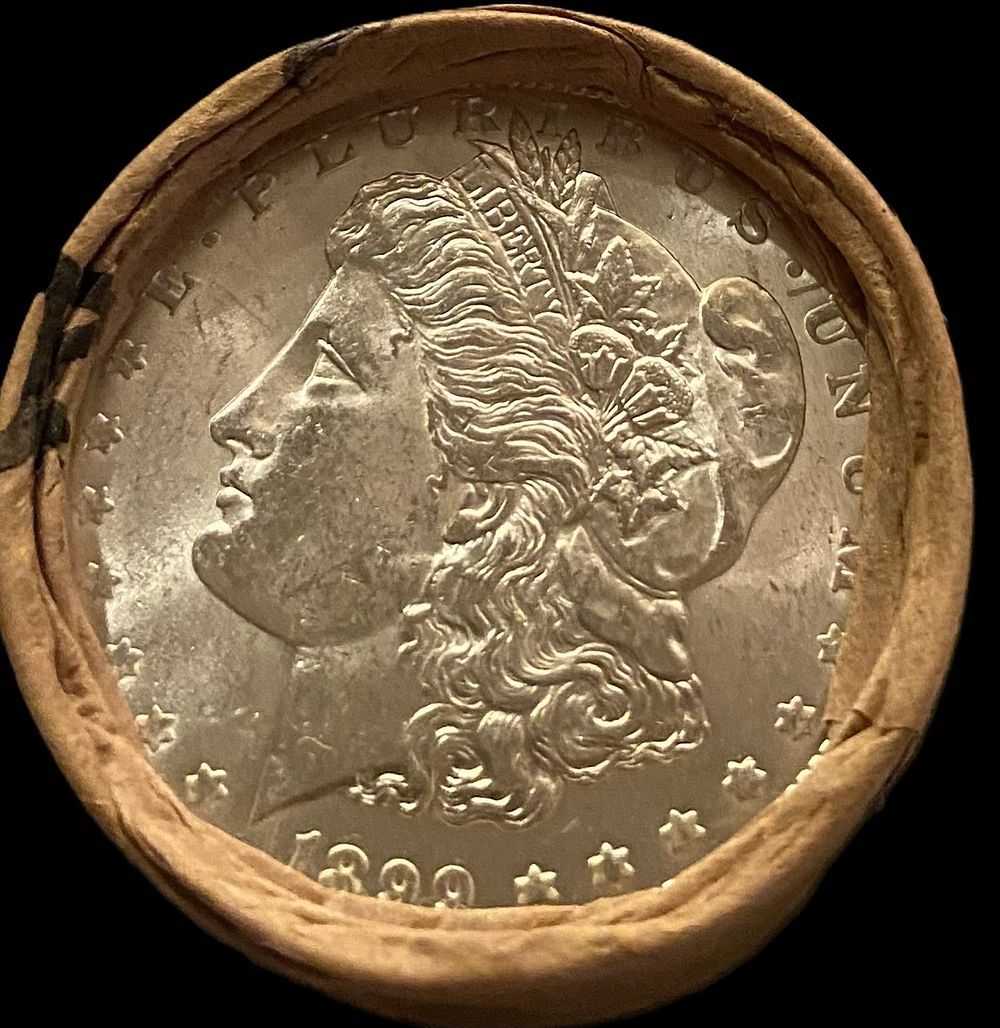 Lot 79: BU $10 Morgan Silver Dollar Roll 1899 & 1901 Ends