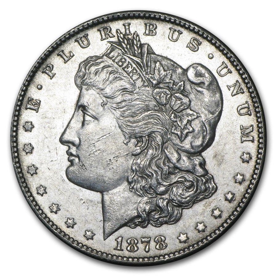 Lot 92: 1878- MS-60+ Morgan Dollar-Non Graded