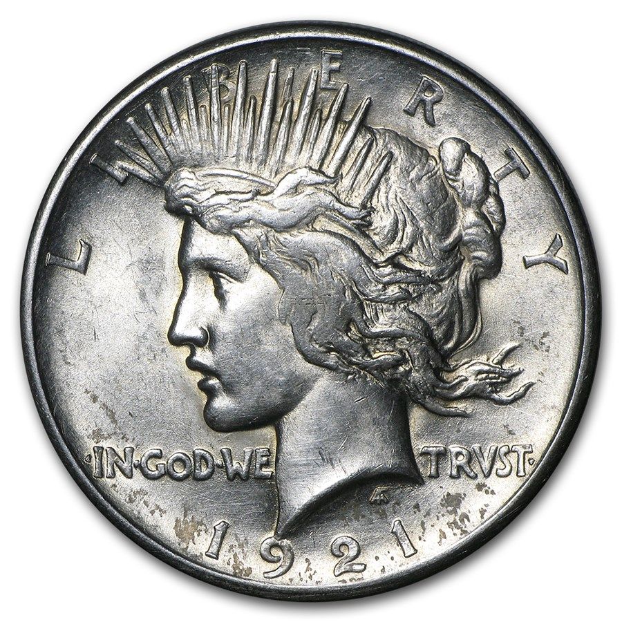 Lot 134: 1921- MS-60+ Peace Dollar-Non Graded