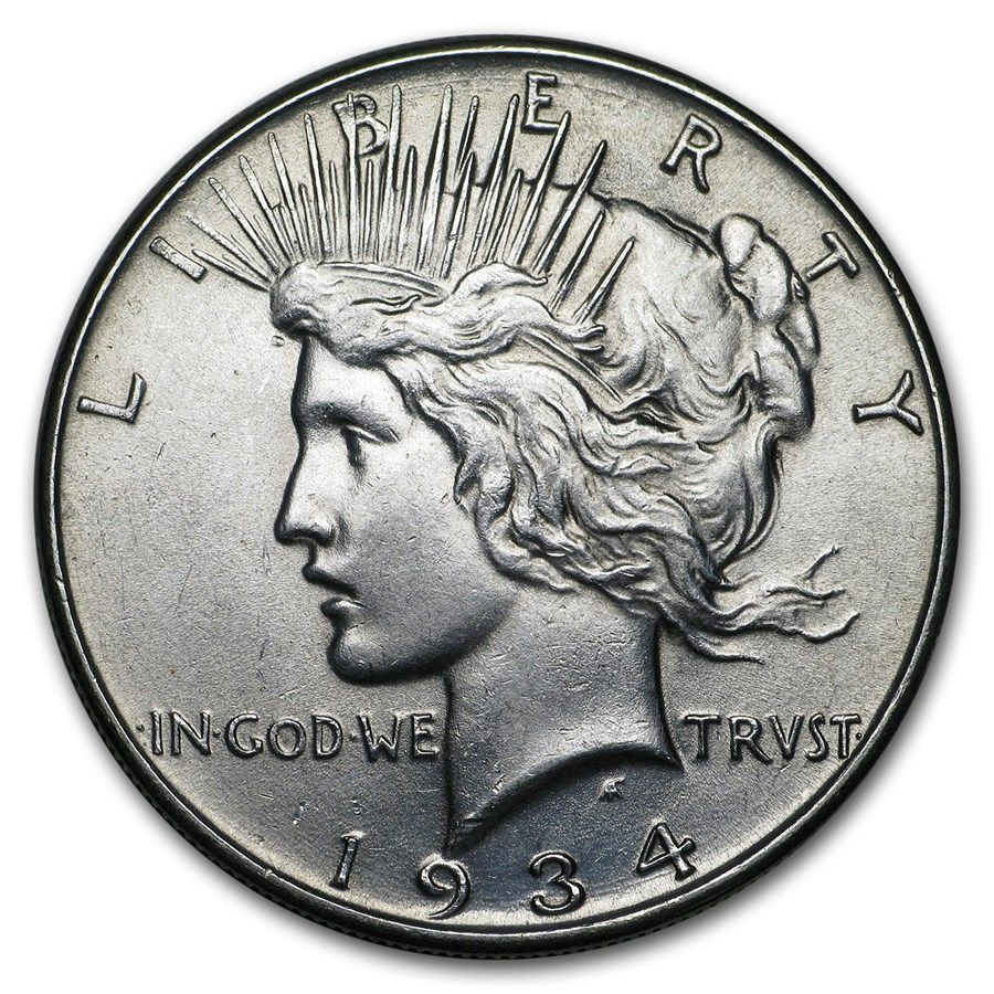 Lot 150: 1934 - MS-60+ Peace Dollar-Non Graded