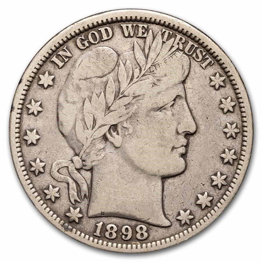 Lot 22: Barber Half Dollar Very Good 1898-O