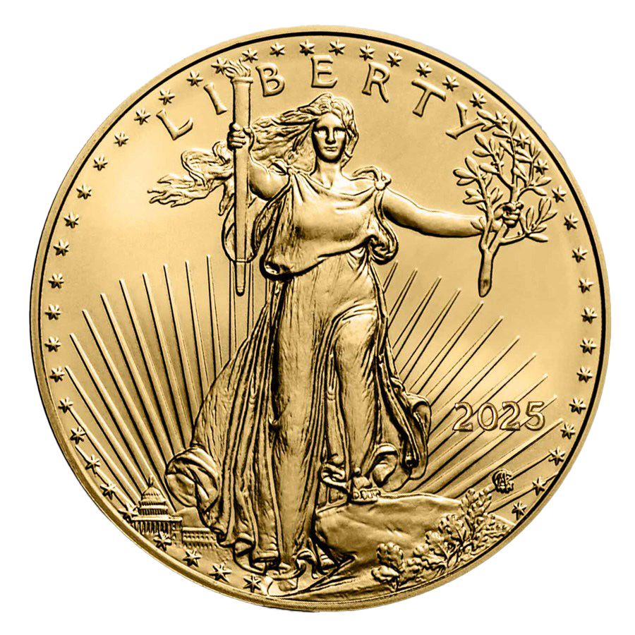Lot 68: 2025 American Gold Eagle 1/2 oz Uncirculated