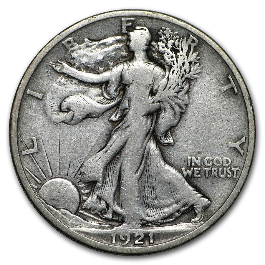 Lot 103: Walking Liberty Half Dollar 1921-S Fine