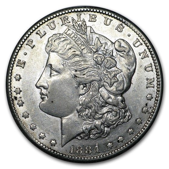 Lot 117: 1884-CC MS-60+ Morgan Dollar-Non Graded
