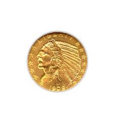Lot 66: Early Gold Bullion $5 Indian Uncirculated