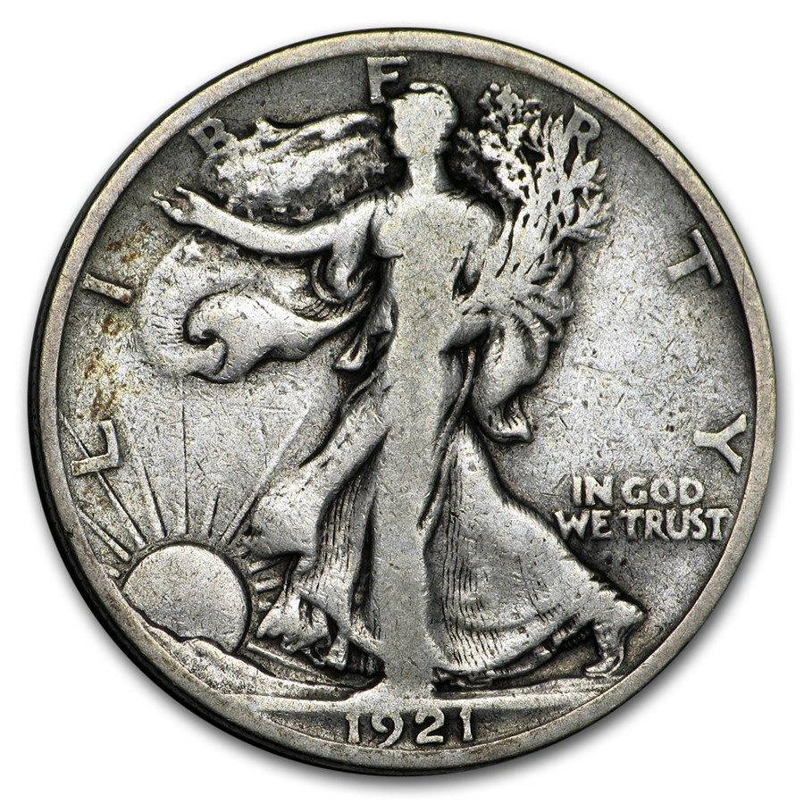 Lot 98: Walking Liberty Half Dollar 1921-S G-VG