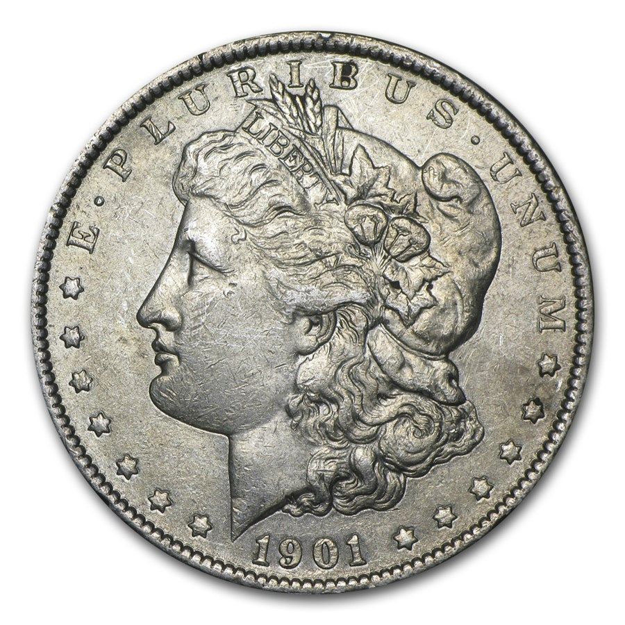 Lot 132: Morgan Silver Dollar Almost Uncirculated 1901-S