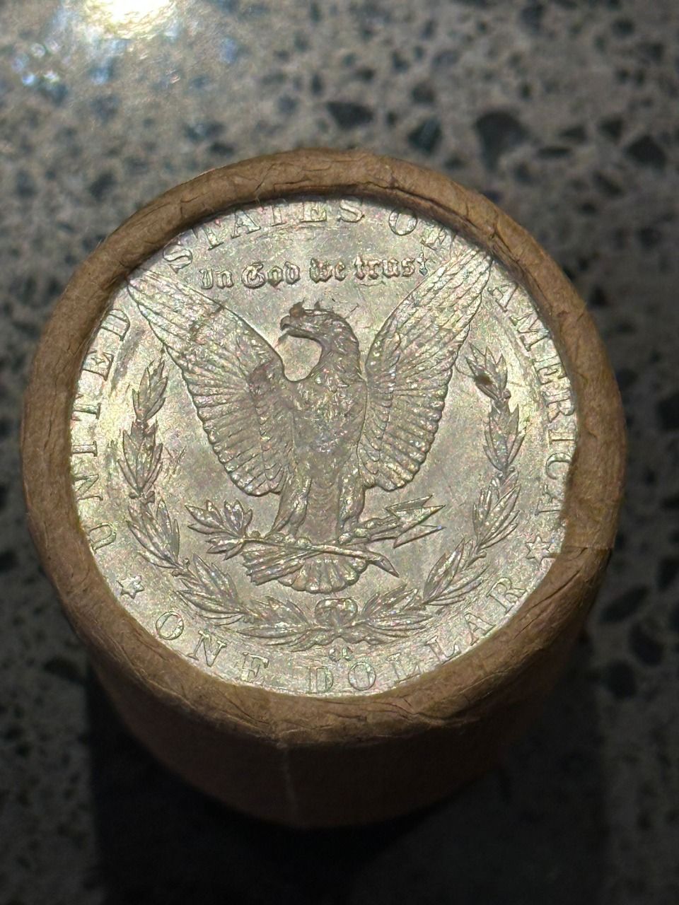 Lot 58: BU $10 Morgan Silver Dollar Roll CC & CC Ends