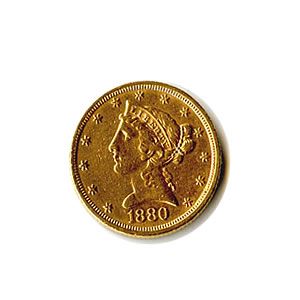 Lot 96: Early Gold Bullion $5 Liberty Jewelry Grade