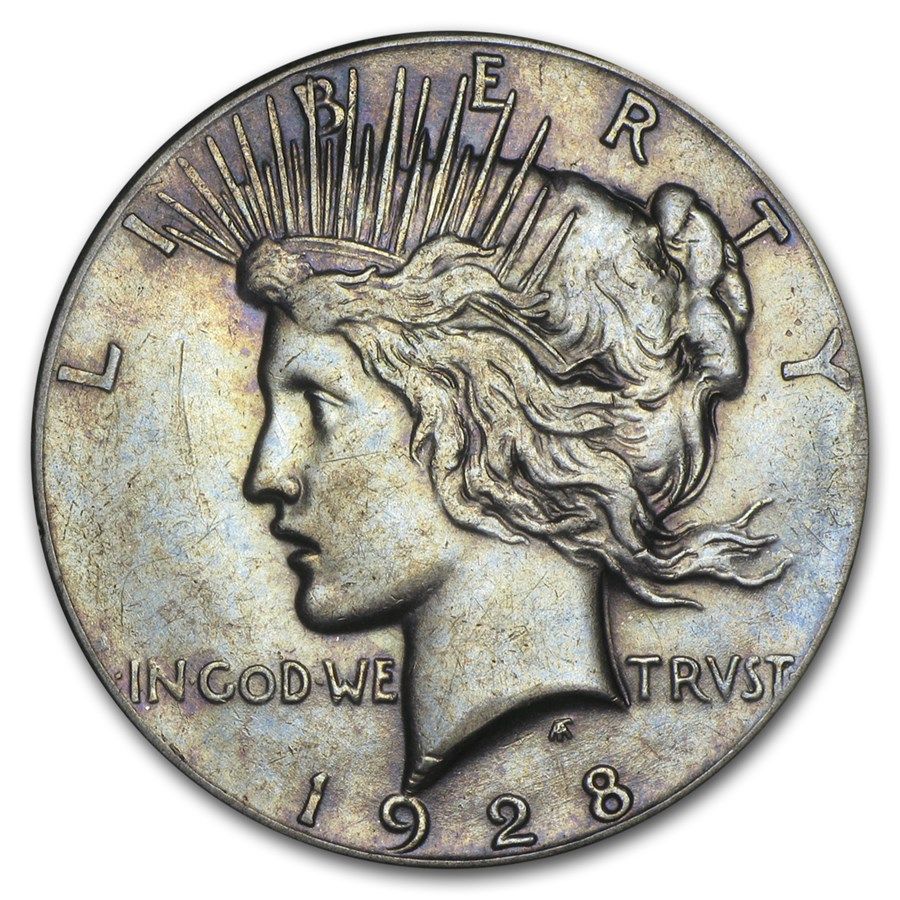 Lot 103: 1928- Peace Silver Dollar