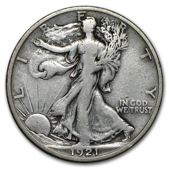 Lot 178: Walking Liberty Half Dollar 1921-S Fine
