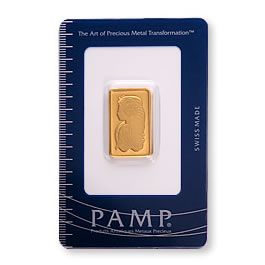 Lot 190: PAMP Suisse 10 Gram Gold Bar