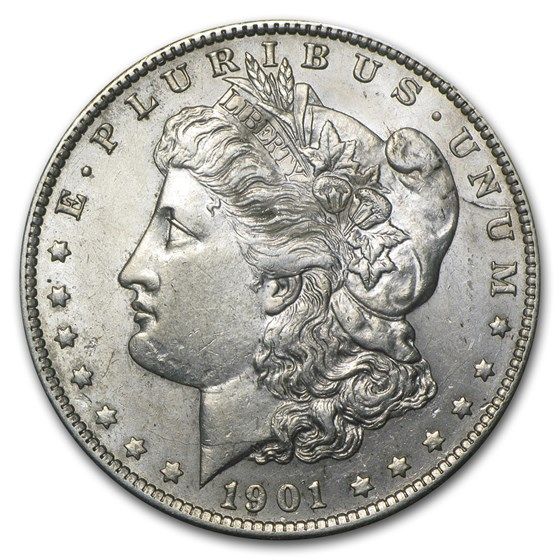 Lot 112: Morgan Silver Dollar Almost Uncirculated 1901-S
