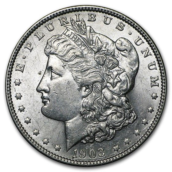 Lot 123: Morgan Silver Dollar Almost Uncirculated 1903-O