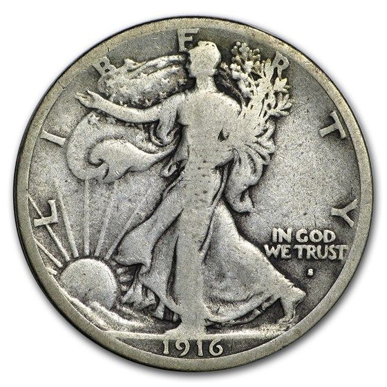 Lot 131: Walking Liberty Half Dollar 1916-S G-VG