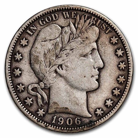 Lot 168: Barber Half Dollar Very Fine 1906