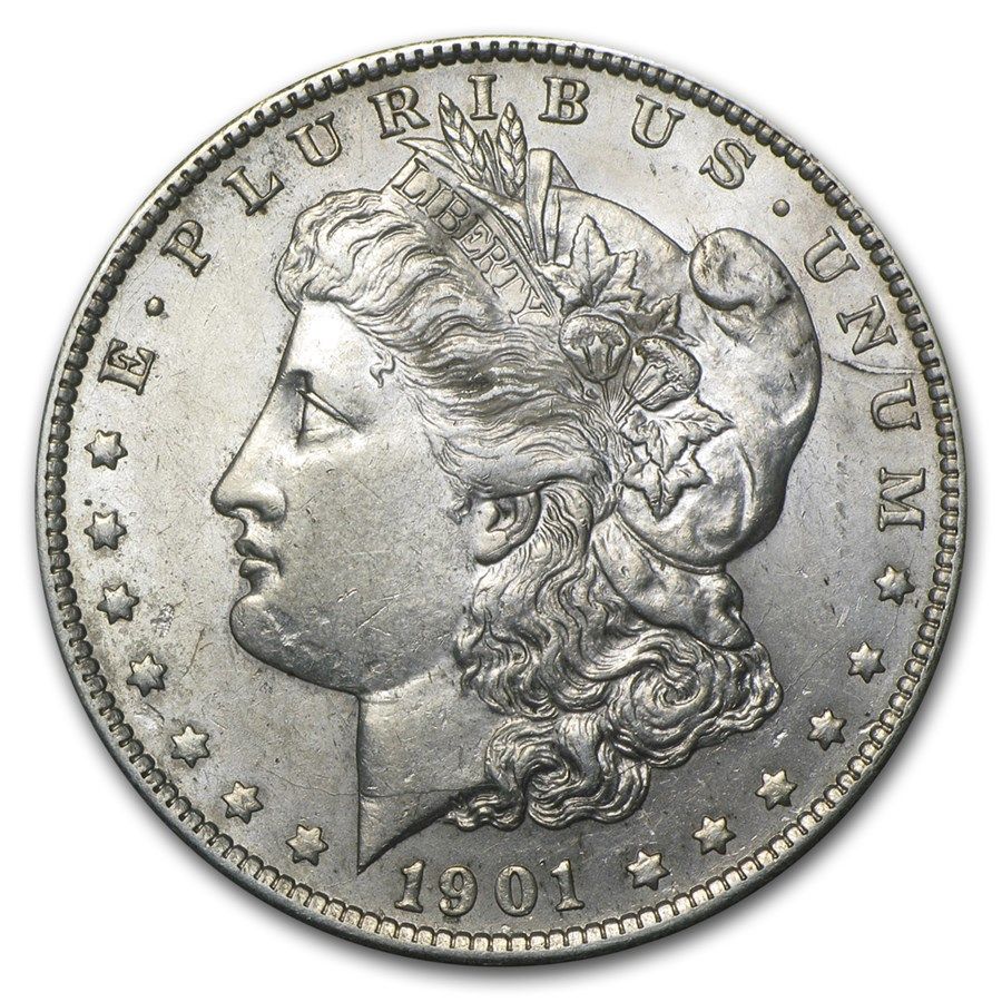 Lot 153: Morgan Silver Dollar Almost Uncirculated 1901-S
