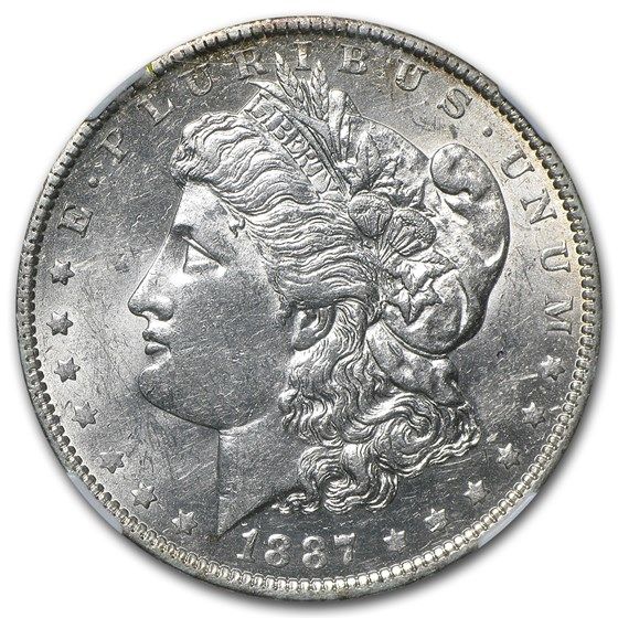 Lot 171: 1887-O MS-61+ Morgan Dollar-Non Graded