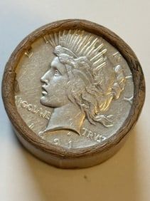 Lot 13: BU $10 Peace Silver Dollar 1921 & 1923 Ends