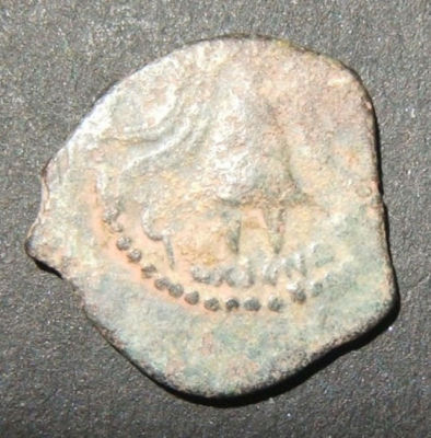 Herodian Judea Herod Archelaus ancient Pruta coin; Hen-1196, Mesh-61, BMC-10. Judea > Herodian 