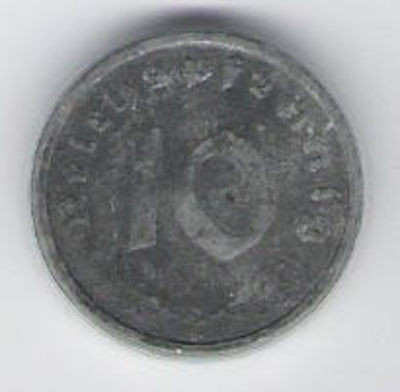 Germany 10 Pfennig 1947 A zinc Allied occupation issue coin, UNC. Germany, 10 Pfennig - 1947 A 