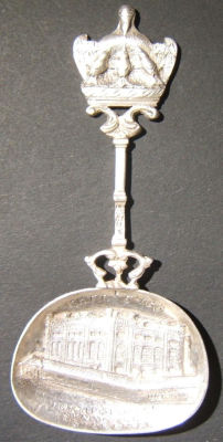 Dutch cast silver spoon for Portuguese-Jewish Synagogue 250th Anniversary, 1925. Netherlands: 