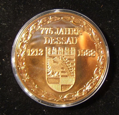 East German Dessau/Mendelssohn Anniversary Judaica medal by Helmut Konig 1988. East Germany 