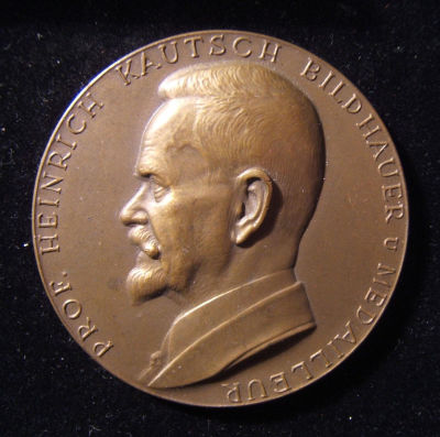 Austrian art deco style Heinrich Kautsch semi-Judaic medal by Arnold Hartig 1929. Austria: 