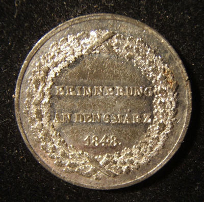 German-Bavarian '48-ers' token of 1848 revolution references Jewish emancipation. Germany > 