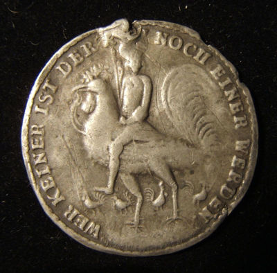 German anti-Semitic Judaica Cuckold large medal with Feather Jew motif; Wermuth. Germany: 