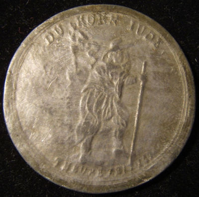 German anti-Semitic Judaica Hanging Corn Jew variant medal by C. Wermuth, 1694-5. Germany: 