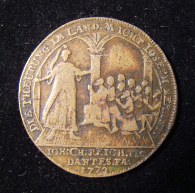 German Judaic Joseph & Brothers unlisted brass inflation Jeton by Reich Bret-1936. Germany > 