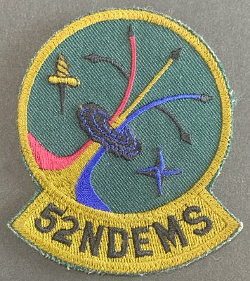 US Air Force (USAF) shoulder patch for the 52nd Equipment Maintenance Squadron (52nd EMS) of