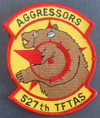 US Air Force (USAF) patch for the 527 TFTAS Tactical Fighter Training Aggressor Squadron