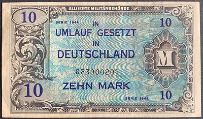 Germany Federal Republic (Allied occupation) - 1948 10 Mark Allied Military mark currency;