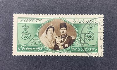 בולים מצריים; ראה תיאור באנגלית מתחת או פנה אלינו לתרגום או הסבר. Egypt - 1938 King Farouk 18th 