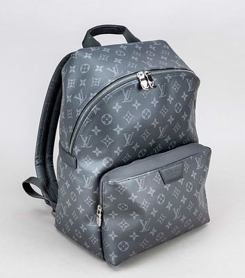 Louis Vuitton, Monogram Eclipse Canvas Discovery Backpack, rubberized cotton fabric in classic 