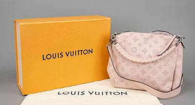 Louis Vuitton, Babylone Chain Mahina Galet Bag, powder-coloured finely perforated leather with 