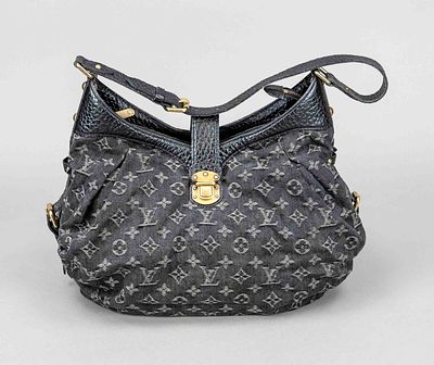 Louis Vuitton, Black Monogram Denim Mahina Shoulder Bag, black denim with integrated Monogram 