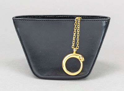Cartier, Vintage Panthere Mini Bag / Purse, black fine smooth leather, gold-tone hardware 