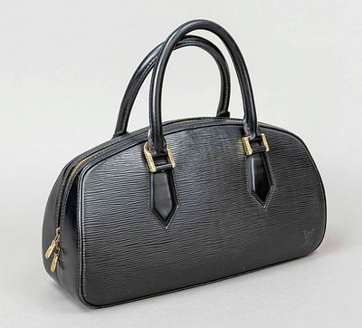 Louis Vuitton, Jasmin Black Epi Leather Bag, black structure embossed epi leather with details 